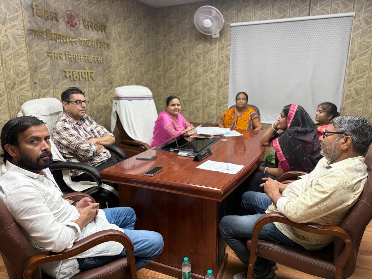 Mountain lake at sunset
